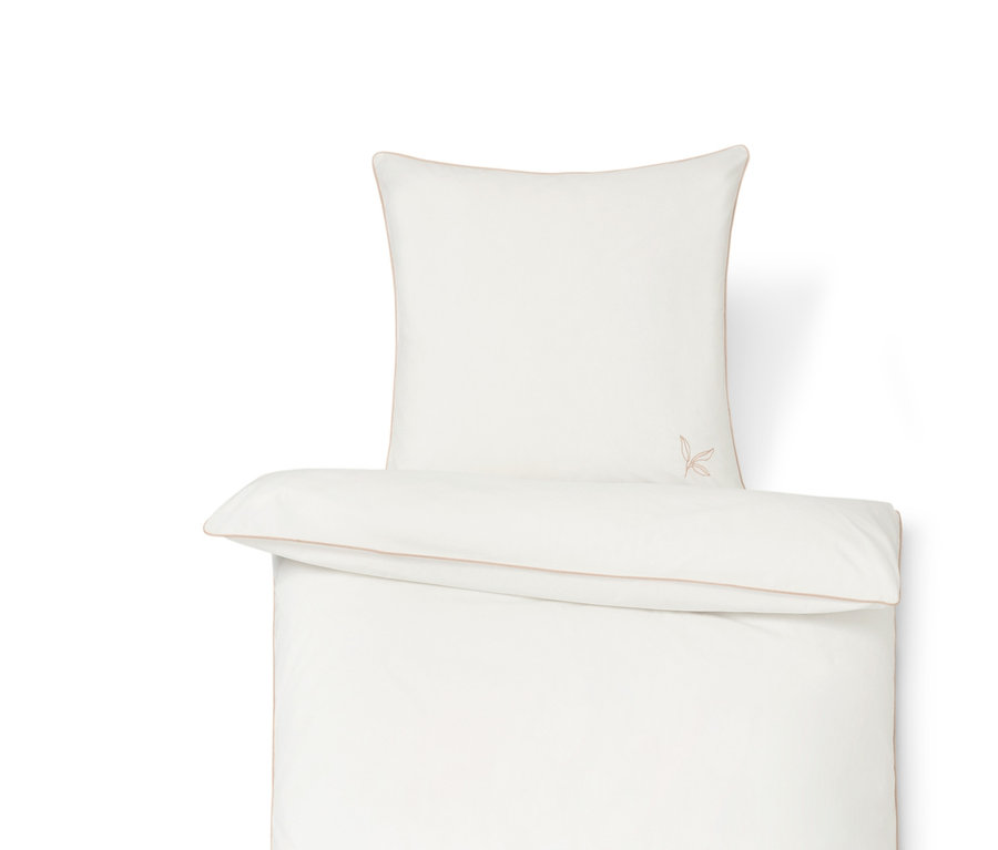 Weiße Premium-Baumwoll-Bettwäsche in Doppel-, Normal- und Übergröße.