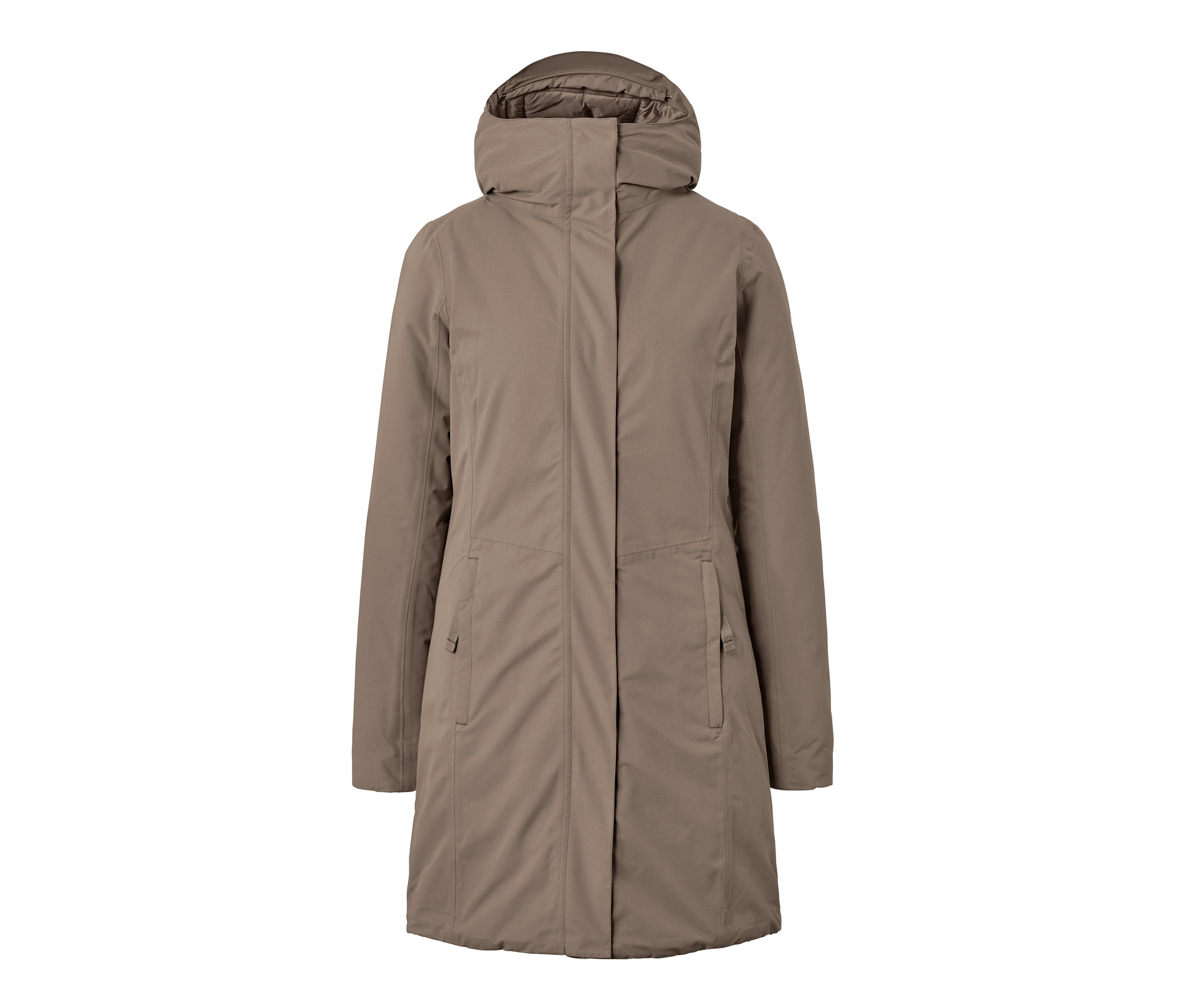 Thermo-Mantel - Damen - Gr. 46 - taupe - taupe