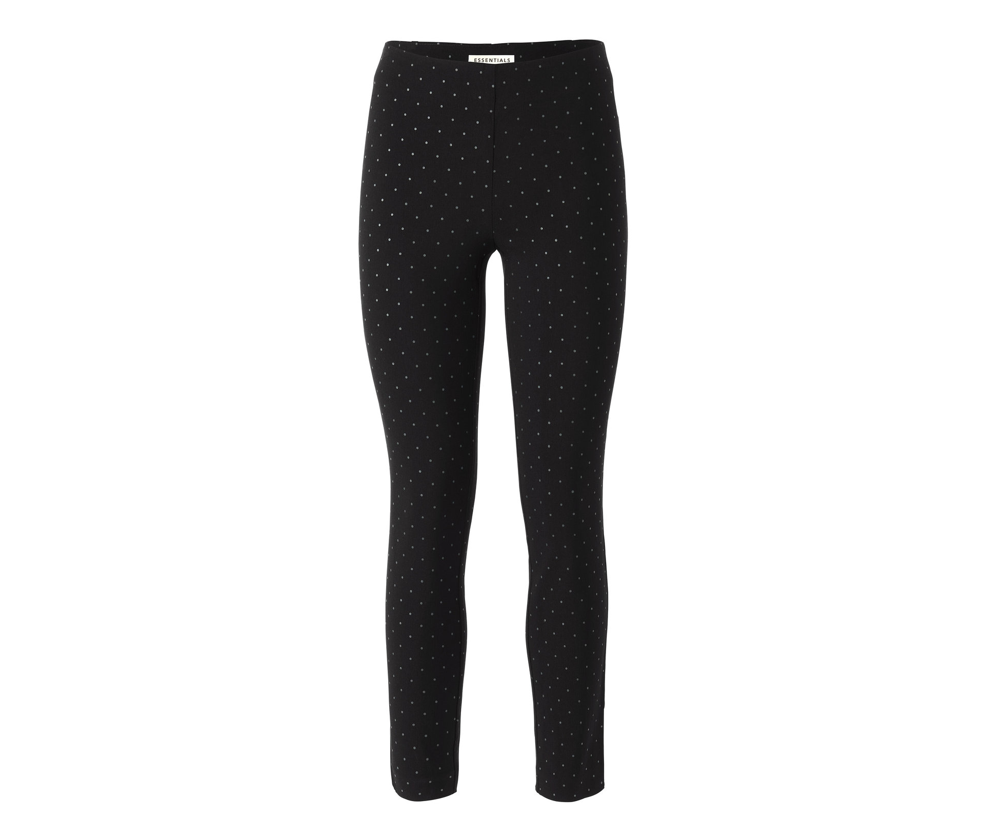 Tchibo - Gepunktete Stretchhose - Damen - Gr. 40 - schwarz/gepunktet