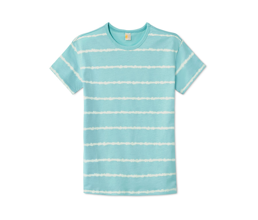 Blaues T-Shirt mit weißen Streifen, 3 T-Shirts aus Bio-Baumwolle