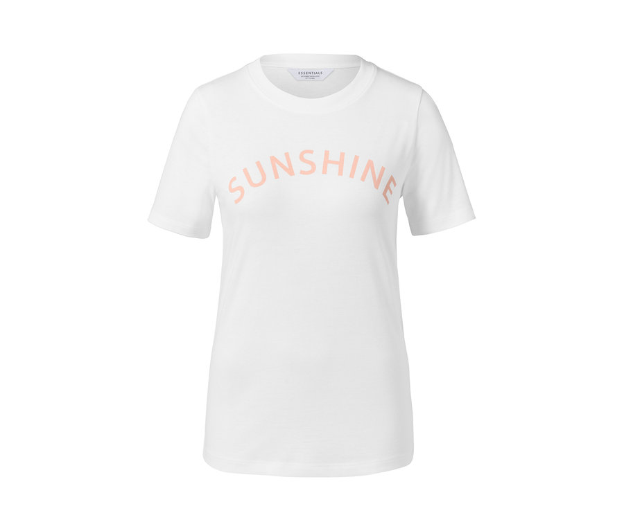 Weißes T-Shirt mit "SUNSHINE" Print.