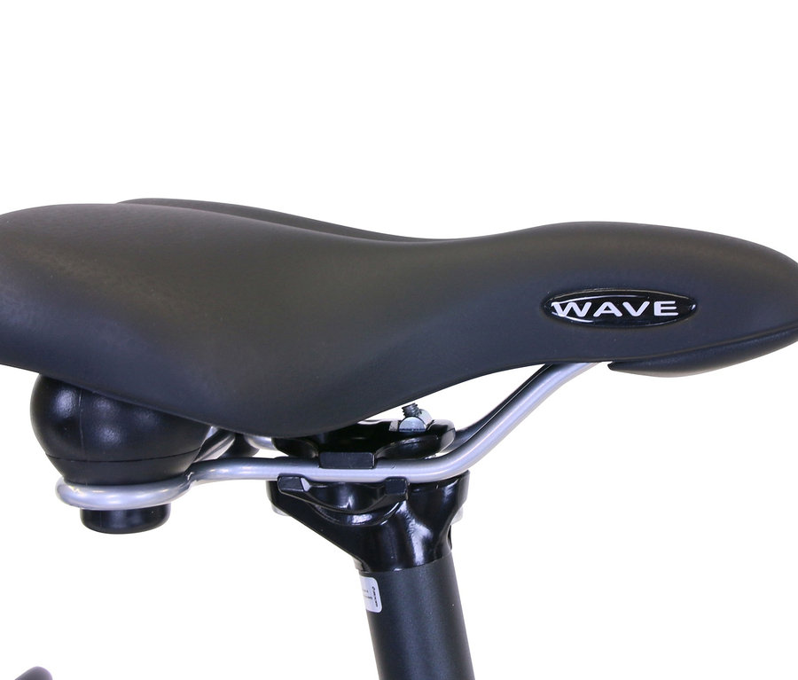 Detailansicht des grauen HAWK Bikes E-Bike Damen »e-Trekking Lady BAFANG« mit 46-cm-Rahmen.