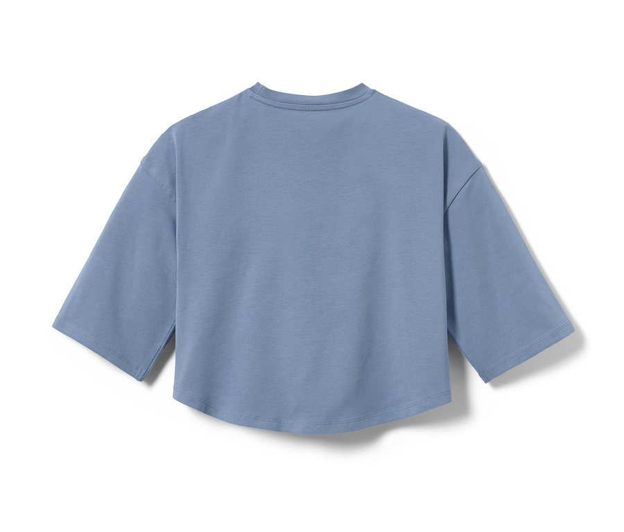 Blaues T-Shirt aus 2 Jersey-Pyjamas.