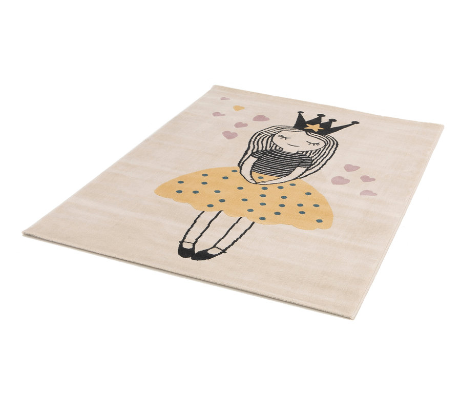 Kinderteppich COCOON »Märchen«, 120 x 170 cm mit einer gezeichneten Prinzessin.