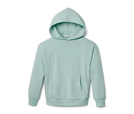 Ein hellblauer Kinder-Sweat-Hoodie.