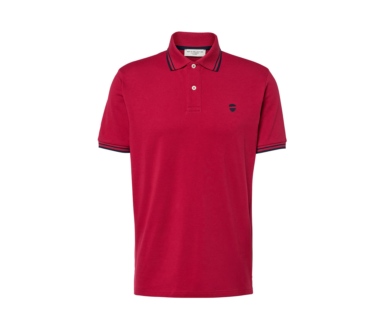 Rotes Piqué-Poloshirt.