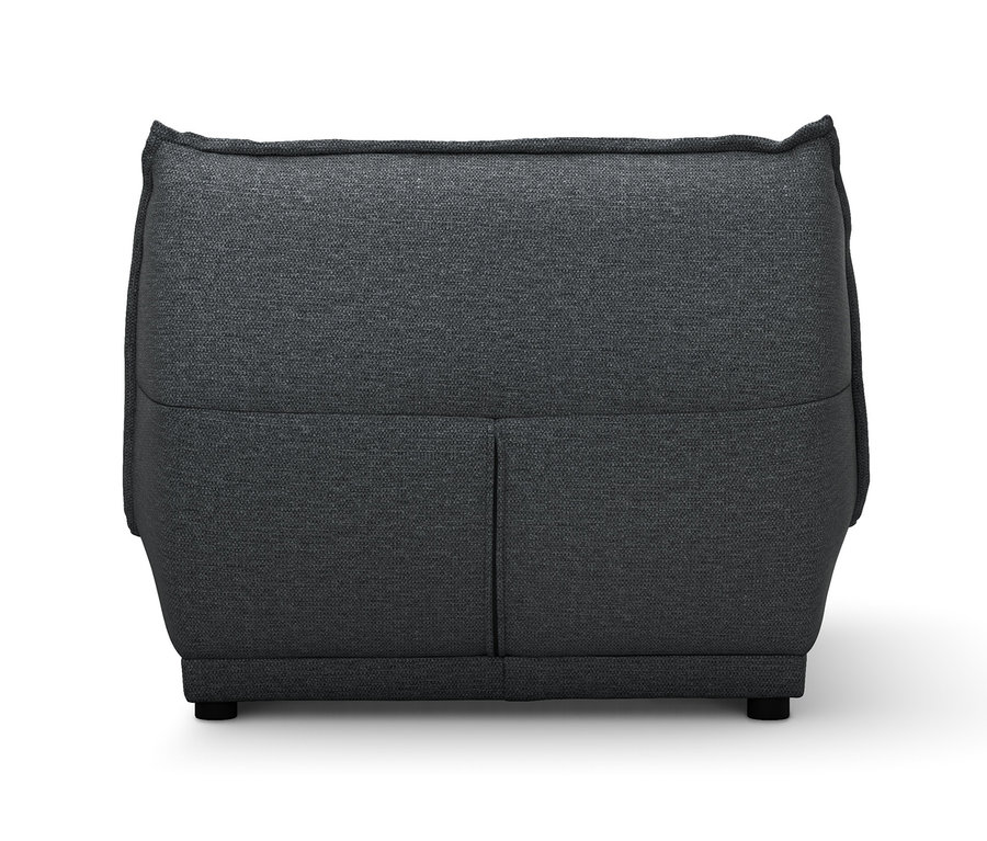 Anthrazitfarbener DOMO collection Loungesessel »Lugo« von vorne.