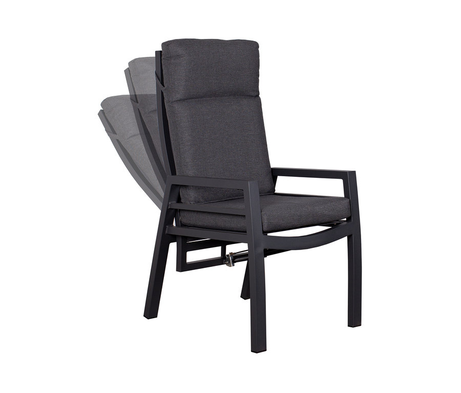 Grauer deVries Montana Alu-Dining-Sessel.