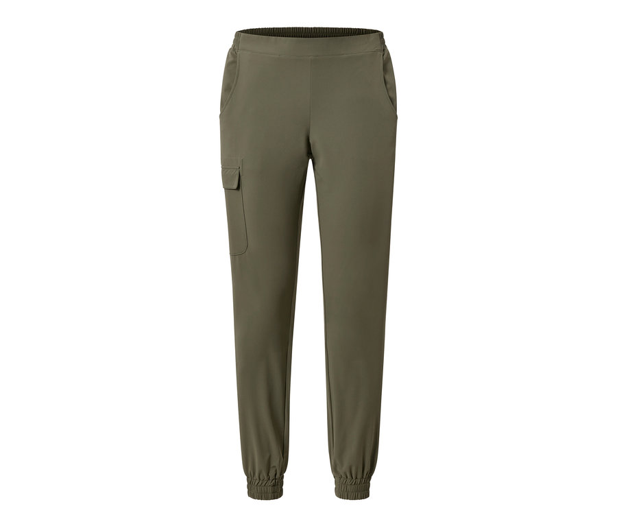 Khakifarbene Softshel-Joggpants.