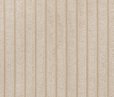 Nahaufnahme eines cremefarbenen, gerippten Stoffes, DOMO collection Hocker »Vigo«.