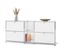 Sideboard Metall »CN3« mit 4 Klappenfächern, weiß - Matt weiß