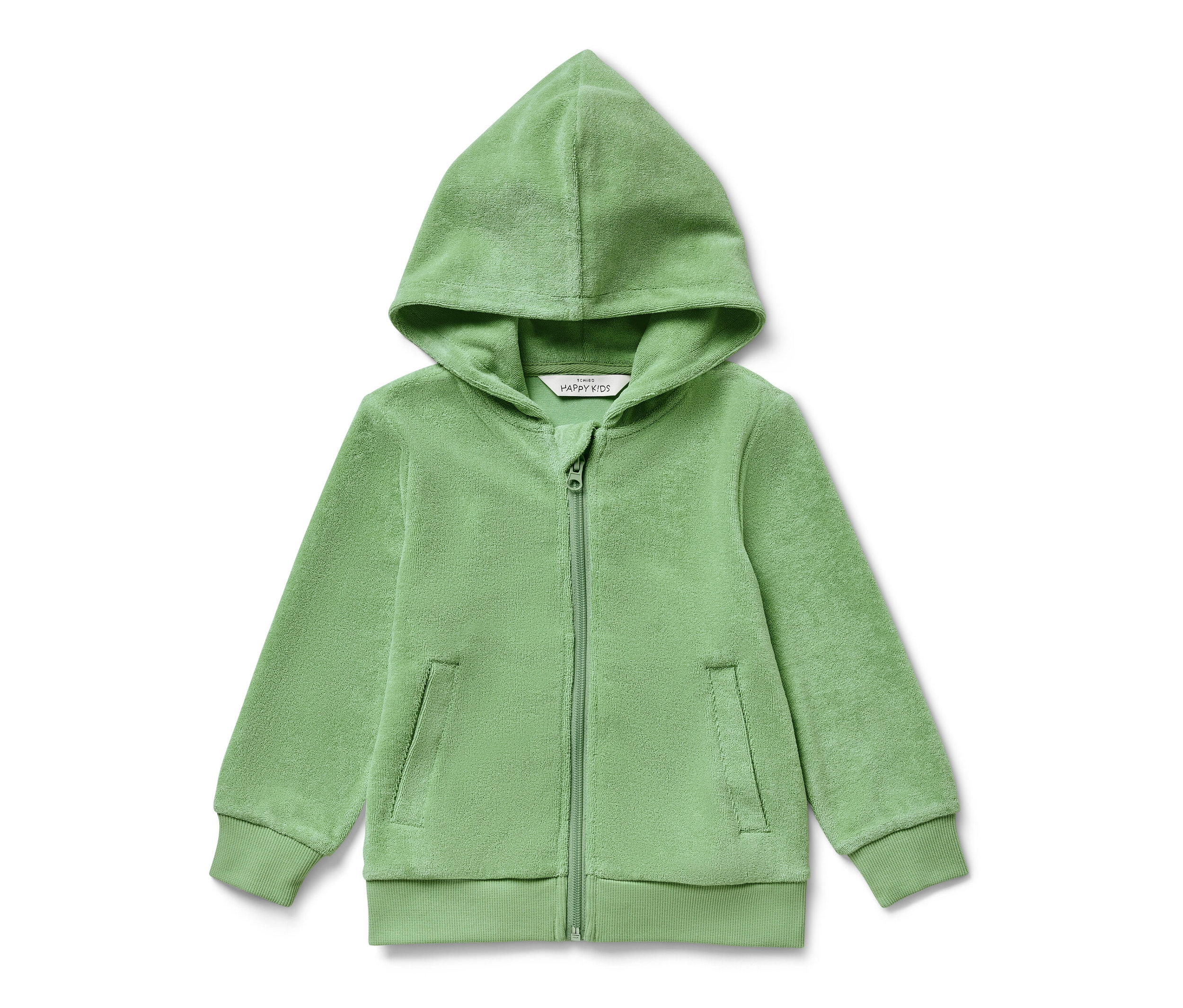Tchibo - Kinder-Frottier-Jacke - Gr. 98/104 - grün