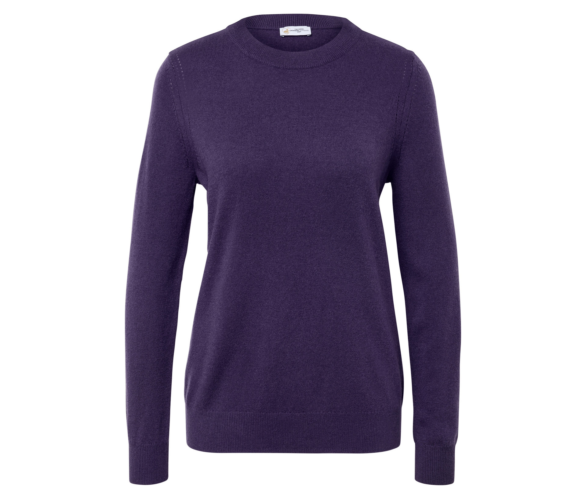 Feinstrickpullover mit Cashmere - Damen - Gr. XXL - pflaume - pflaume