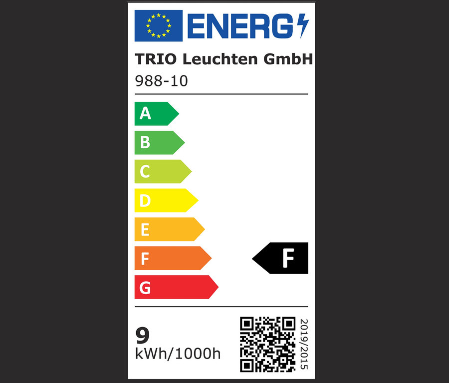 Energielabel der Klasse F.