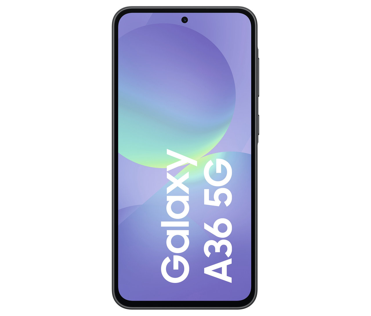Schwarzes Samsung Galaxy A36 5G Smartphone mit 128 GB.