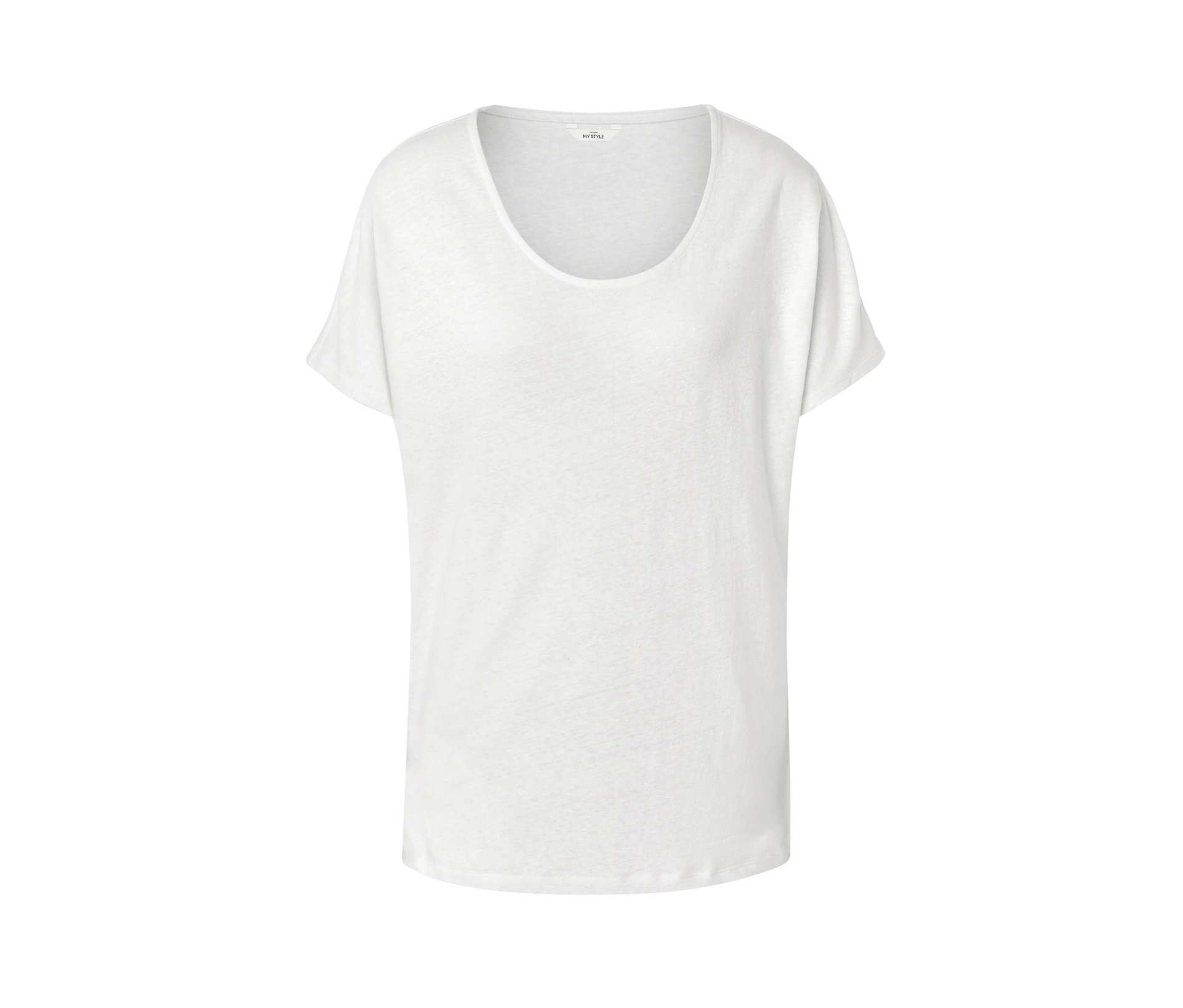 Shirt aus Leinenmix - Damen - Gr. S - weiß - weiß