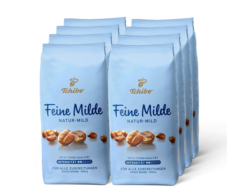 Feine Milde - 8 x 1 kg Ganze Bohne