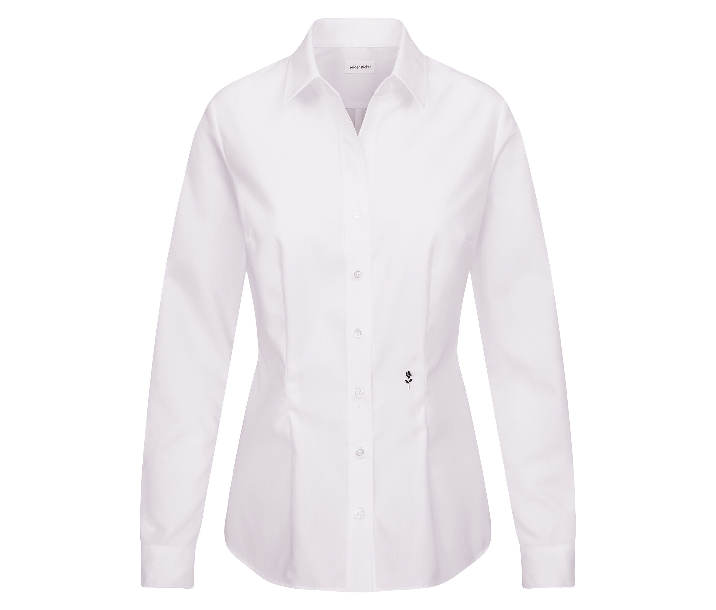 Bluse Slim Fit non iron - Damen - Gr. 48 - weiß - weiß