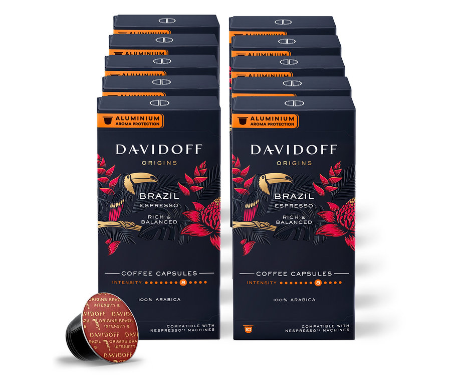 DAVIDOFF CAFÉ ORIGINS Brazil Espresso - 10 x 10 Kapseln