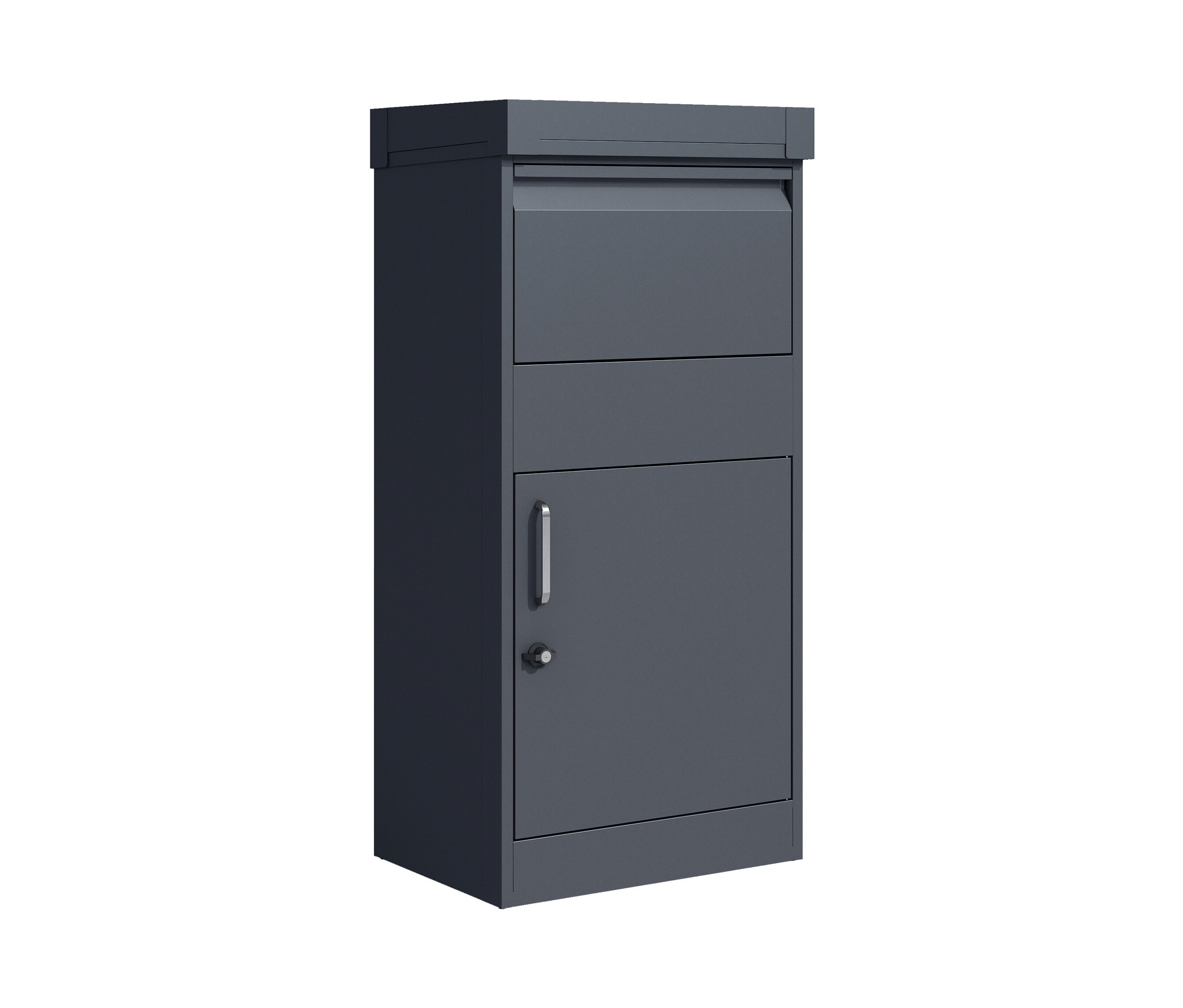 Tchibo - Paketbox mit Blumenkasten - 50x37x105cm - anthrazit - Stahl