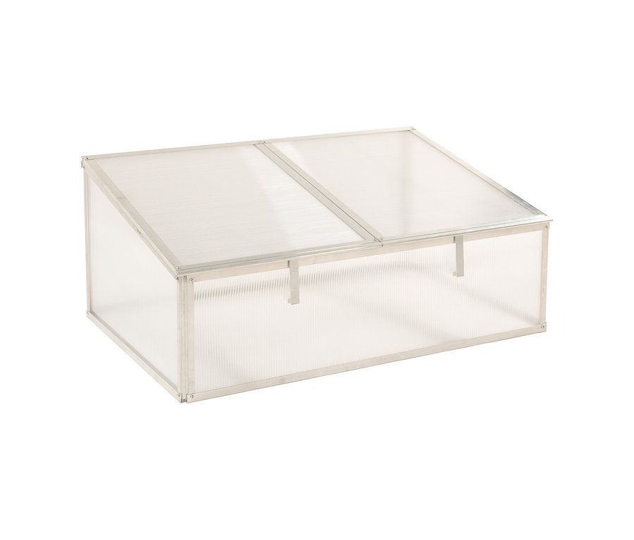 Ein grauer Hochbeet-Aufsatz, 100 cm.