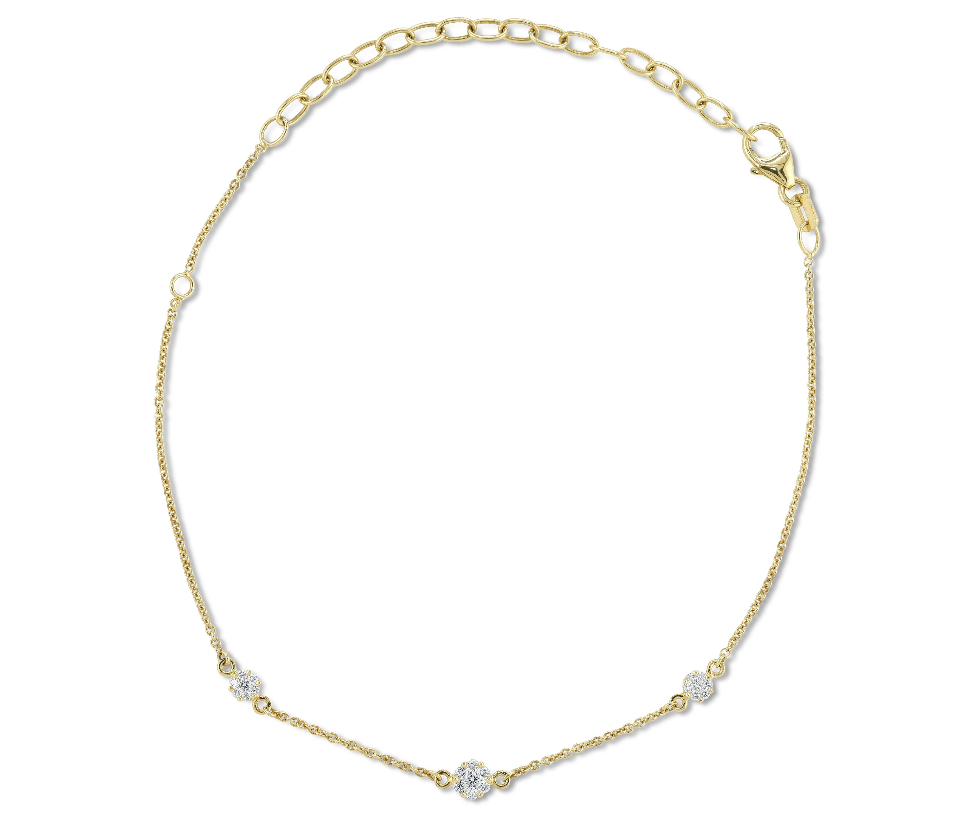 585 Gold Armband mit 21 Brillanten.