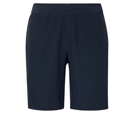 Dunkelblaue Sportshorts.
