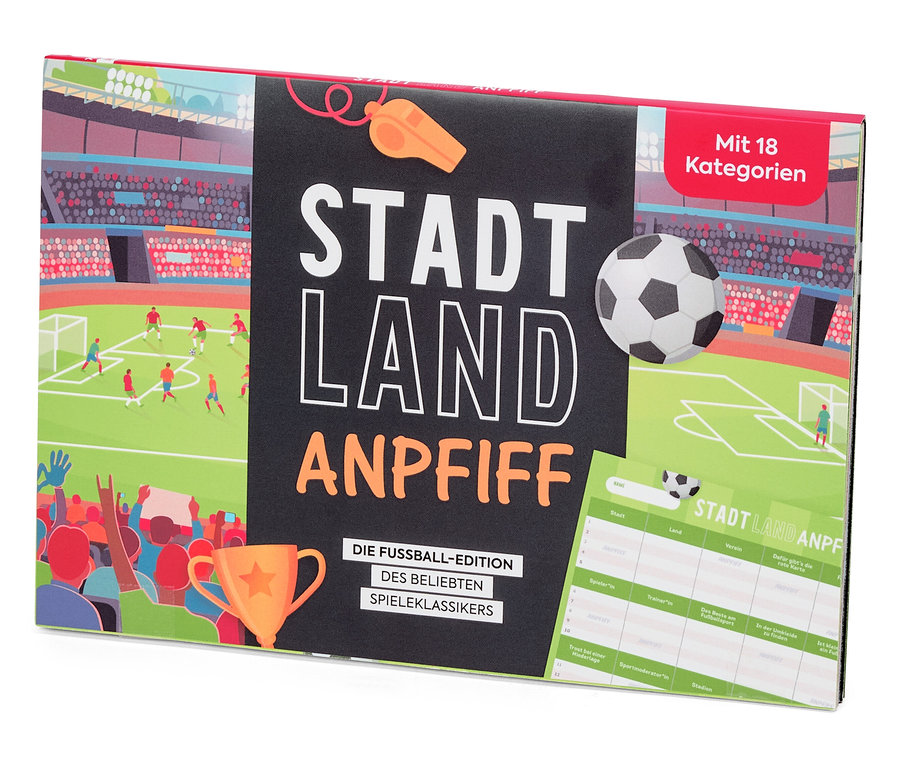 Das Spiel Stadt Land Anpfiff in Fussball Edition.