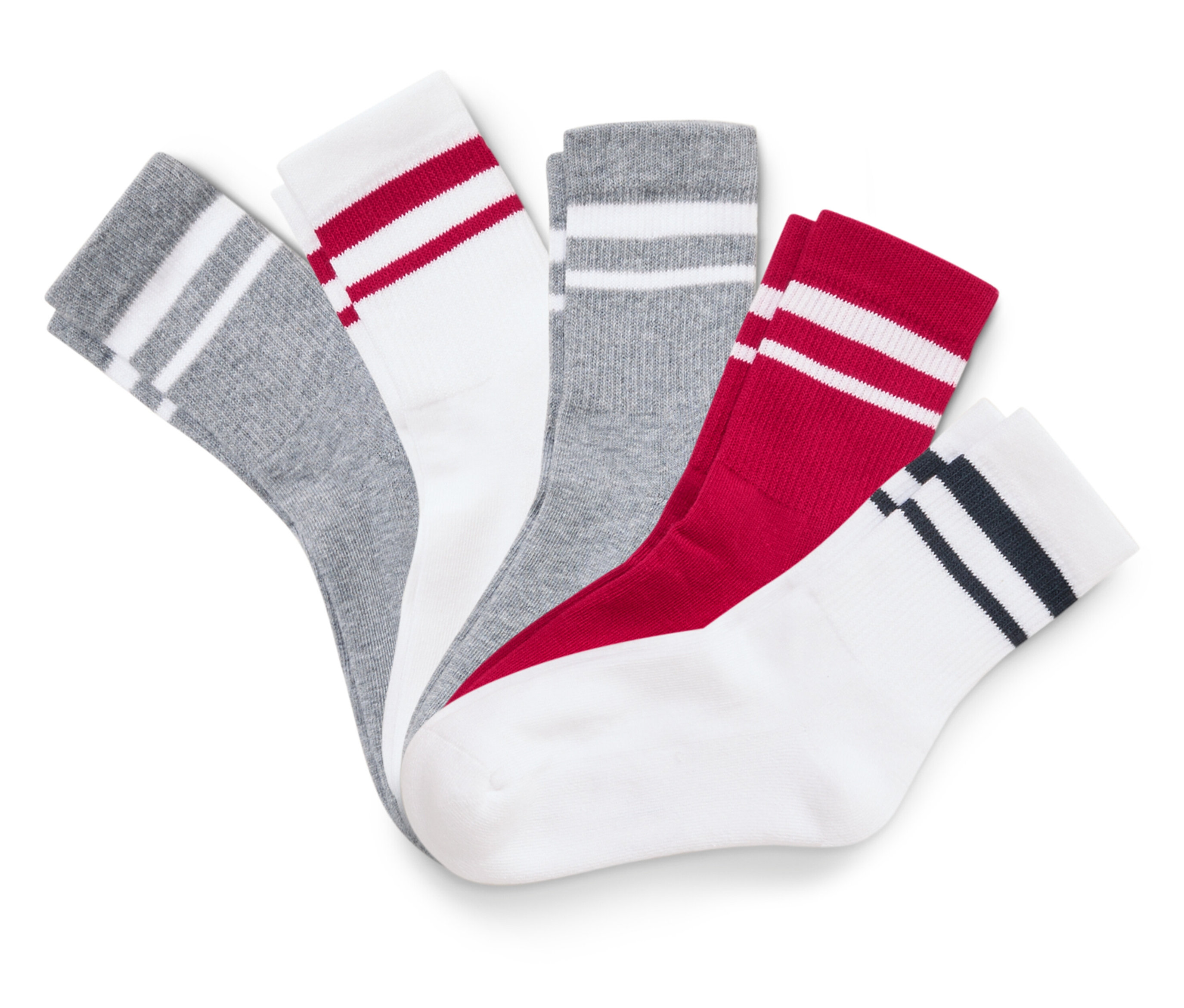 Tchibo - 5 Paar Kinder-Tennissocken - Gr. 35-38 - dunkelrot