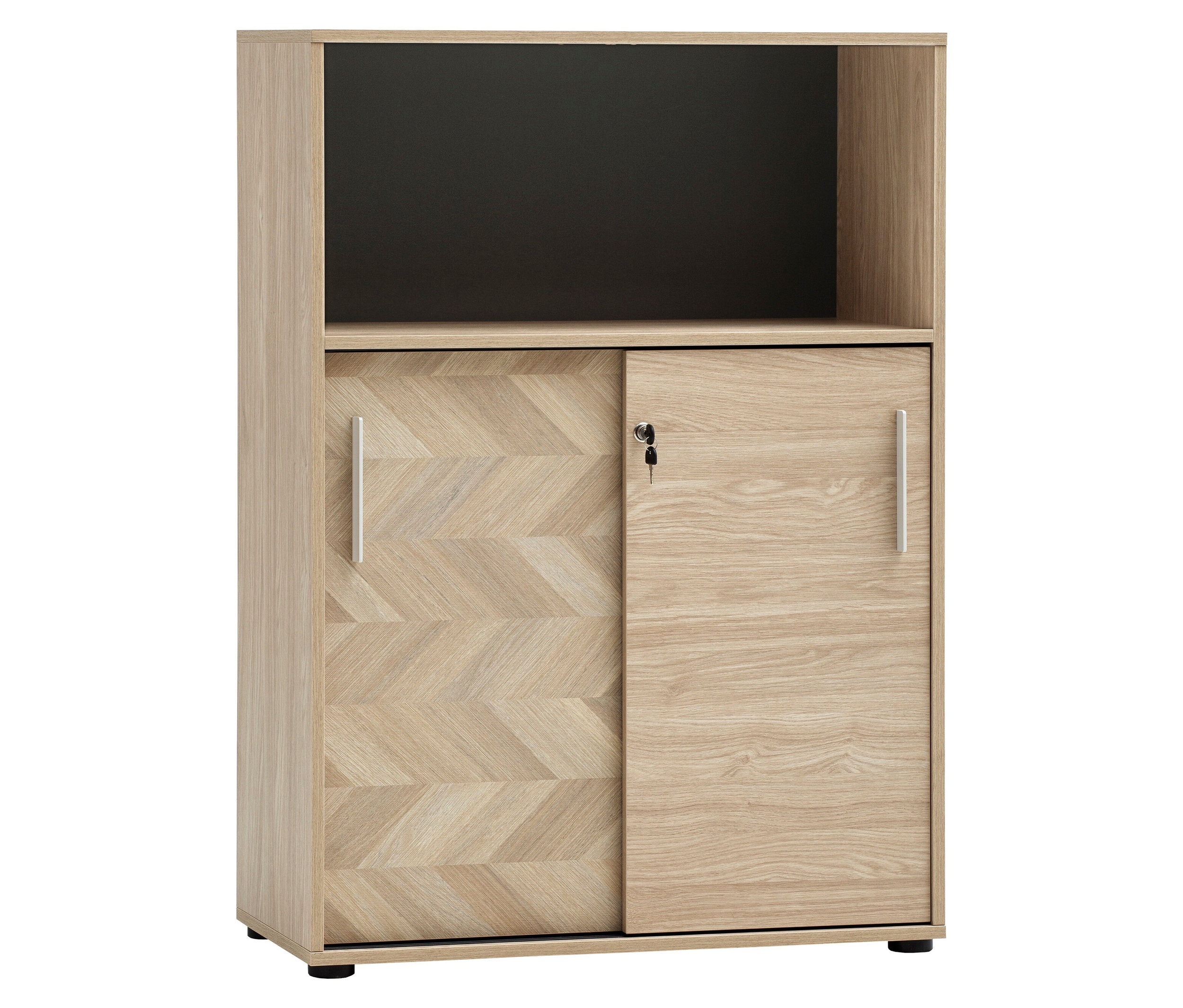 Tchibo - Aktenschrank »Arezzo« - 80,1x38,2x113,4cm - schwarz - - Holzwerkstoffe / Metall / Kunststoff