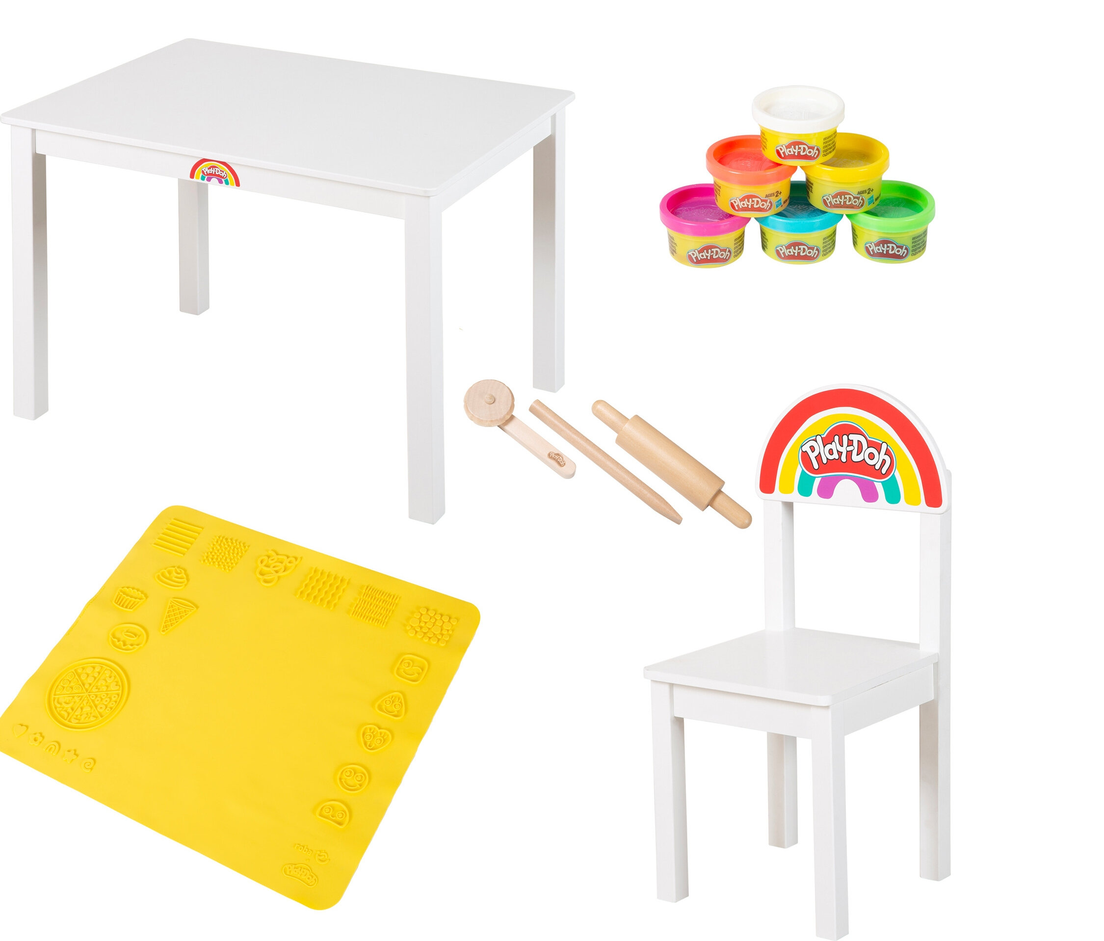 roba x Play-Doh Sitzgruppen-Set - 30,5x29x59cm - weiß -