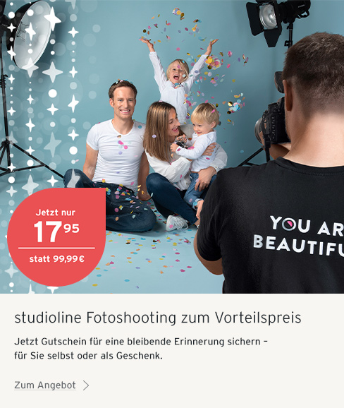 Studioline Fotoshooting zum Vorteilspreis