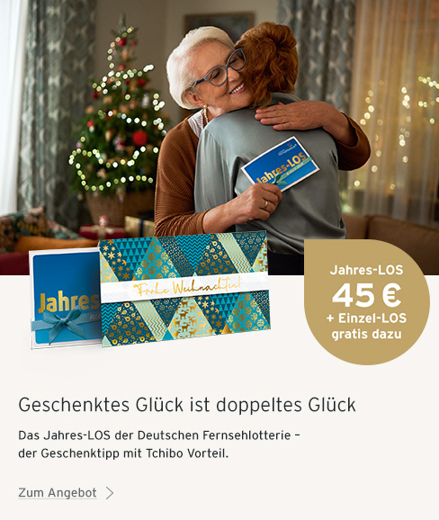 Jahreslos der deutschen Fernsehlotterie mit Tchibo Vorteil
