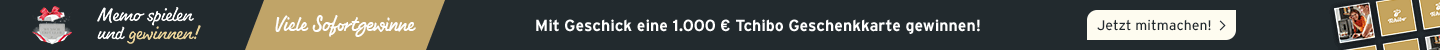 Mit Geschick eine 1.000 € Tchibo Geschenkkarte beim Memory gewinnen!