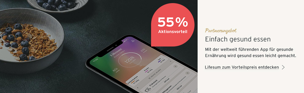 Lifesum App mit 55 % Aktionsvorteil