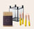 Kaffee-Geschenkset  "Gemütliche Adventszeit" - 1x 250 g Espresso, Dip-Dye-Kerzen und Kerzenhalter