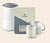 Geschenkset “Cremiger Genuss” - 500 g Espresso mit Milchaufschäumer und Keramiktassen