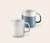 Kaffeebecher, 2er Set weiß/ blau