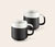 Kaffeebecher, 2er Set schwarz/ weiß