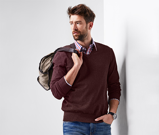 Pullover mit V-Ausschnitt