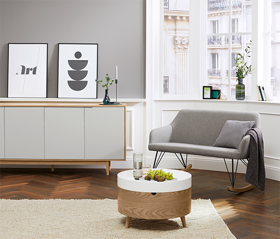 SCHAUKELSOFA von TCHIBO mit Eichenkufen