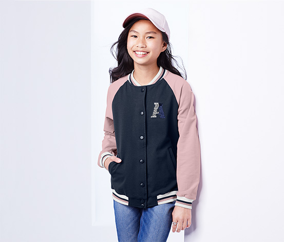 Collegejacke mit Wendepailletten