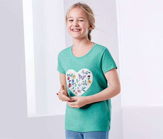T-Shirt mit Wendepailletten