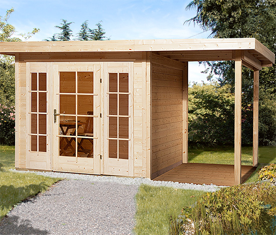 Weka Gartenhaus Mit Flachdach Und Panorama Tur Online Bestellen