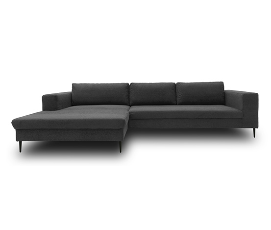 Ecksofa »Modica« mit Longchair dunkelgrau online bestellen