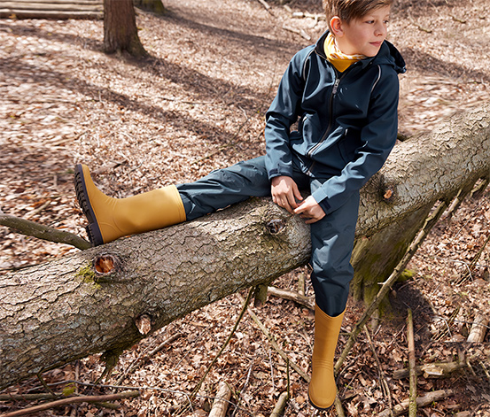 Recycelbare Gummistiefel, gelb