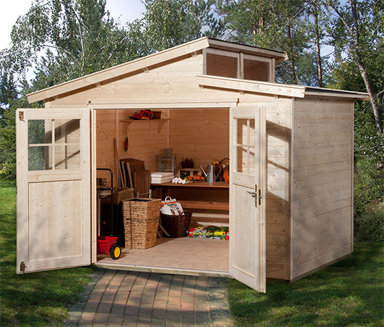 Weka Gartenhaus Mit Versetztem Satteldach 327 X 252 X 231 Cm