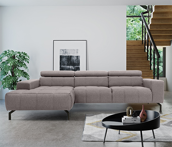 Ecksofa »Cunelli« hellgrau online bestellen
