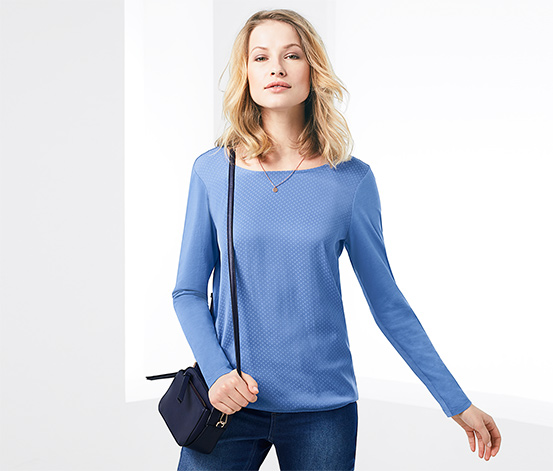 Blusenshirt mit Webeinsatz