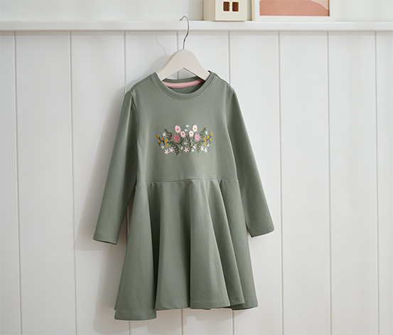 Jerseykleid mit Stickerei online bestellen